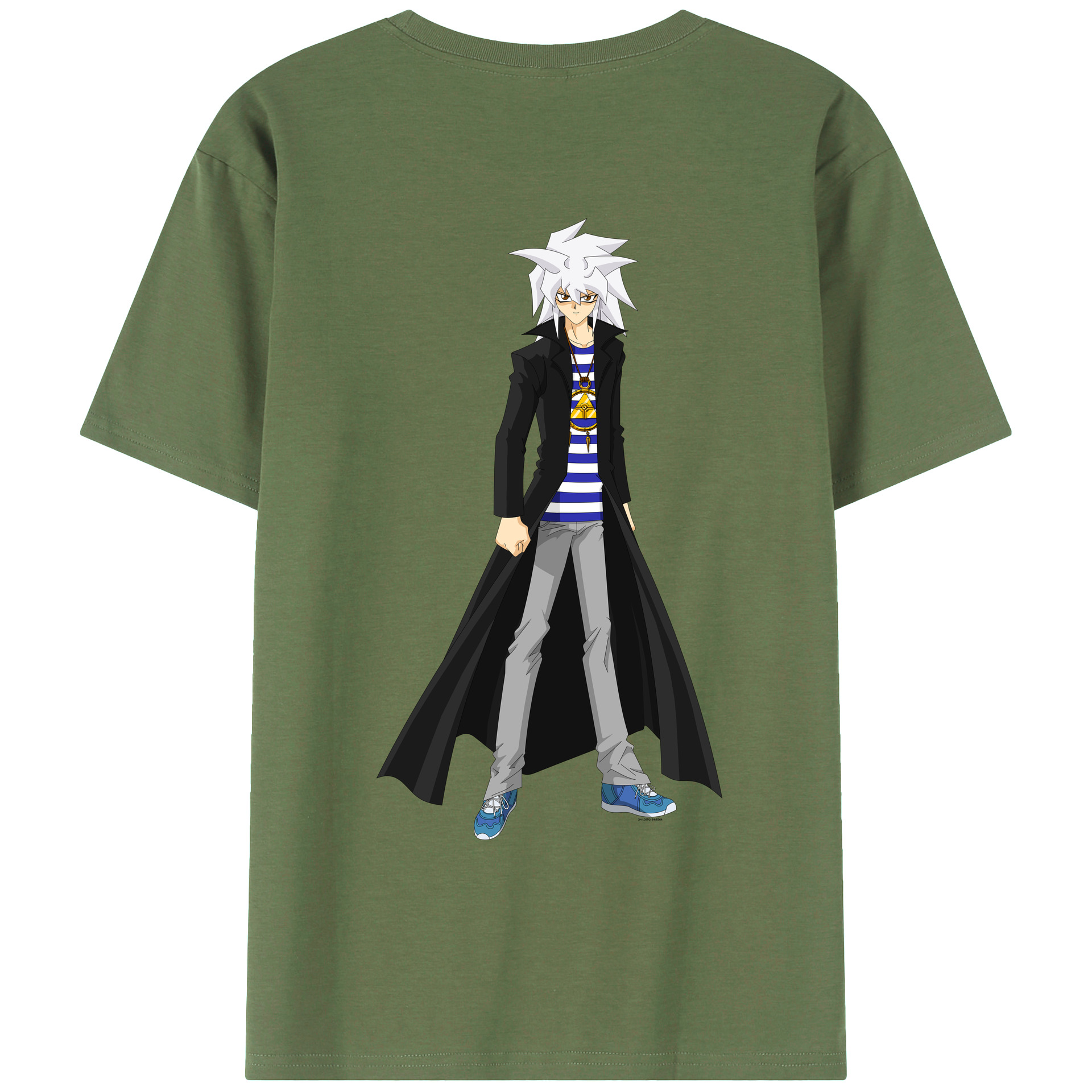（画像用） 遊☆戯☆王 Yu-Gi-Oh! 綿100％ メンズ半袖Tシャツ（バックプリント） 通気性